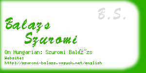 balazs szuromi business card
